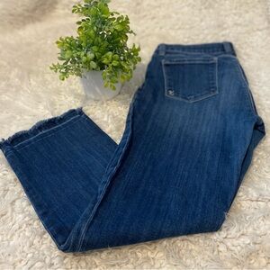 KUT FROM THE KLOTH crop raw hem jeans 8 straight leg